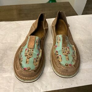 Ariat Shoes Cruiser Women’s 6.5 B Leopard Cactus Print Slip On Loafer Western